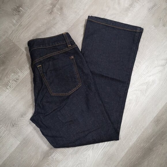 DKNY SOHO Jeans Ladies Size 10S Dark Wash Slight Flare Blue Jeans - Picture 12 of 15